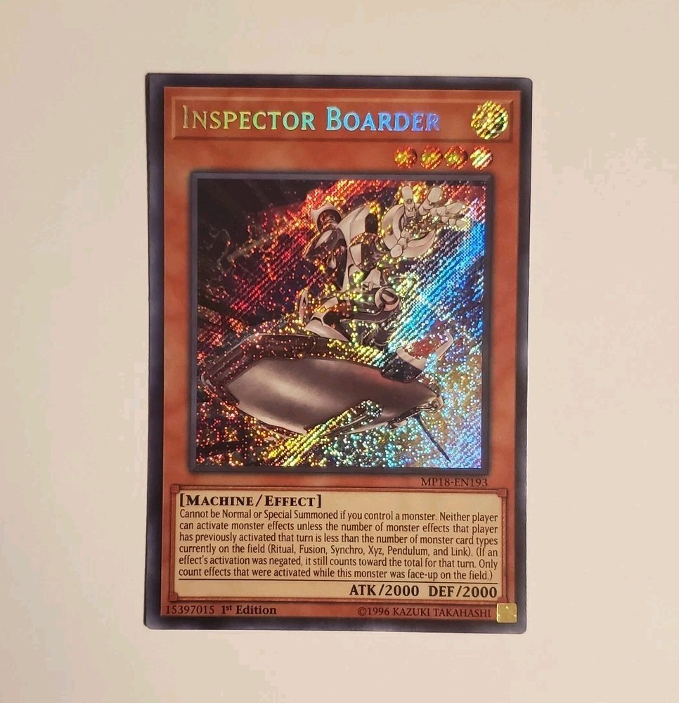 Inspector Boarder Secret Rare MP18-EN193 2018 Mega Tins 1st Edition