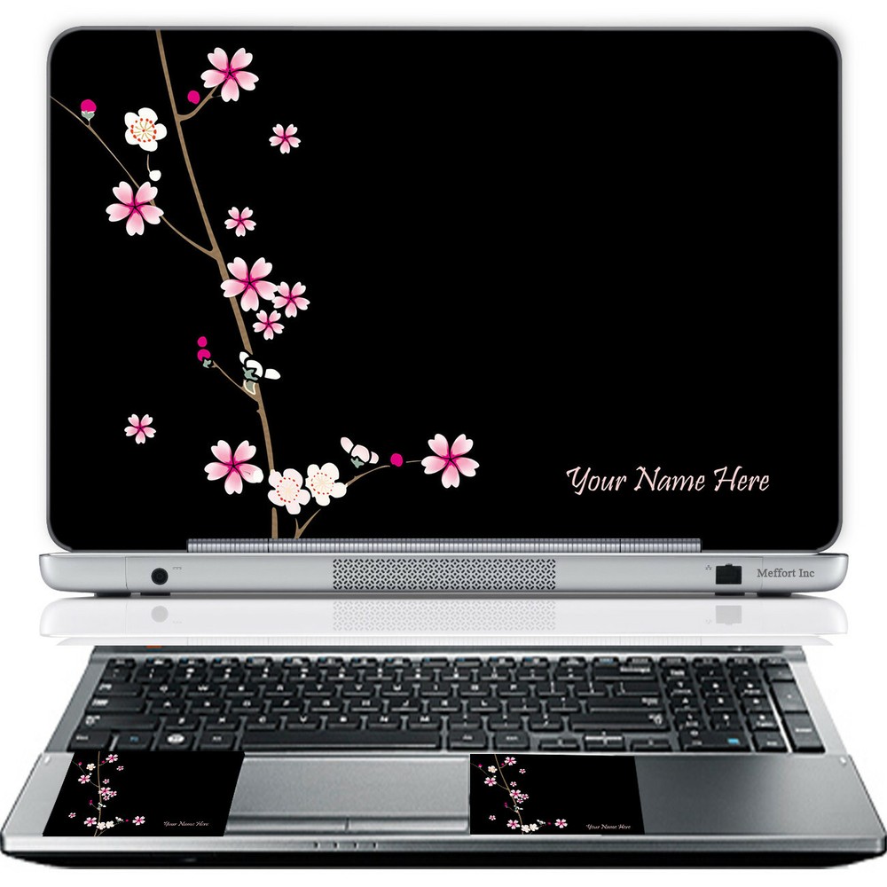 17 Inch Laptop Skin Sticker Cover Art Decal & Wrist Pad Customize Your text