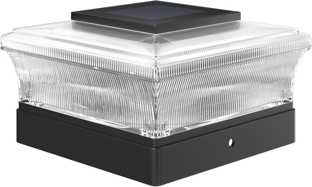 Cubed Solar Outdoor Post Cap Lights - 4x4 5x5 6x6 - Bright LED Light for Fenc...