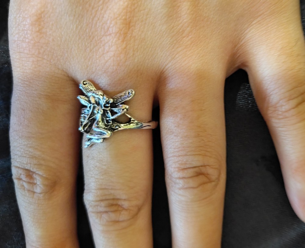 Sliver Fairy Stainless Steel Ring