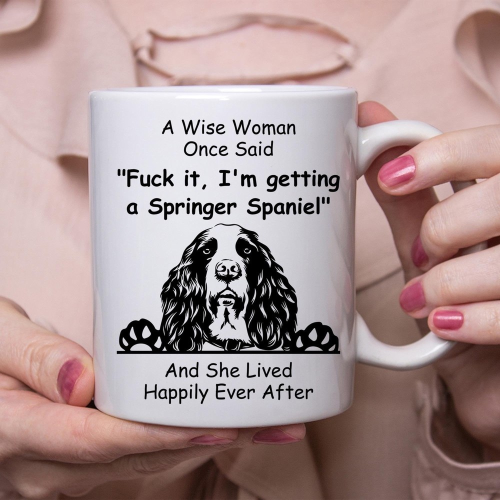 Funny English Springer Spanielgift For Women White Coffee Mug Coffee Cup