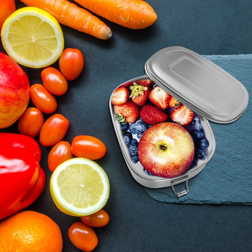 650ML Stainless Steel 1-Tier Portable Lunchbox Meal Container  