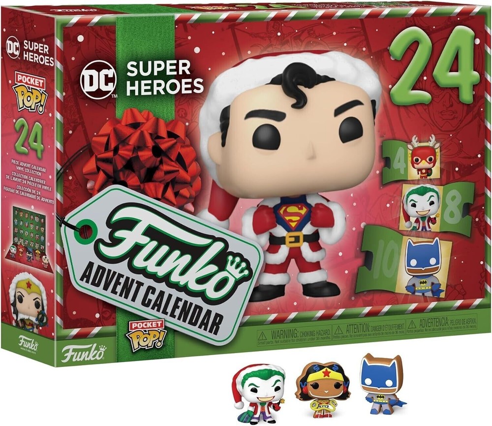 Funko Pocket Pop DC Super Heroes Christmas Advent Calendar 100% Genuine New