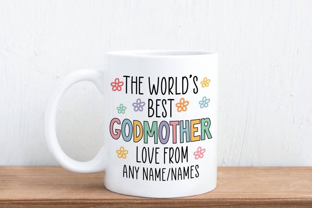 Custom Worlds Best Godmother Mug - Personalised Gift Idea