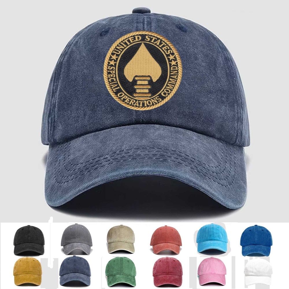 Custom Embroidered Hat Special Operations Command, Veteran Cap, Trucker Hat