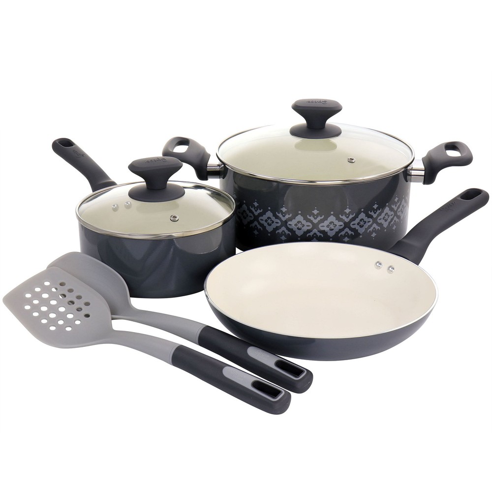 Tia Mowry Savory Saffron 7-Piece Ceramic Nonstick Cookware Set