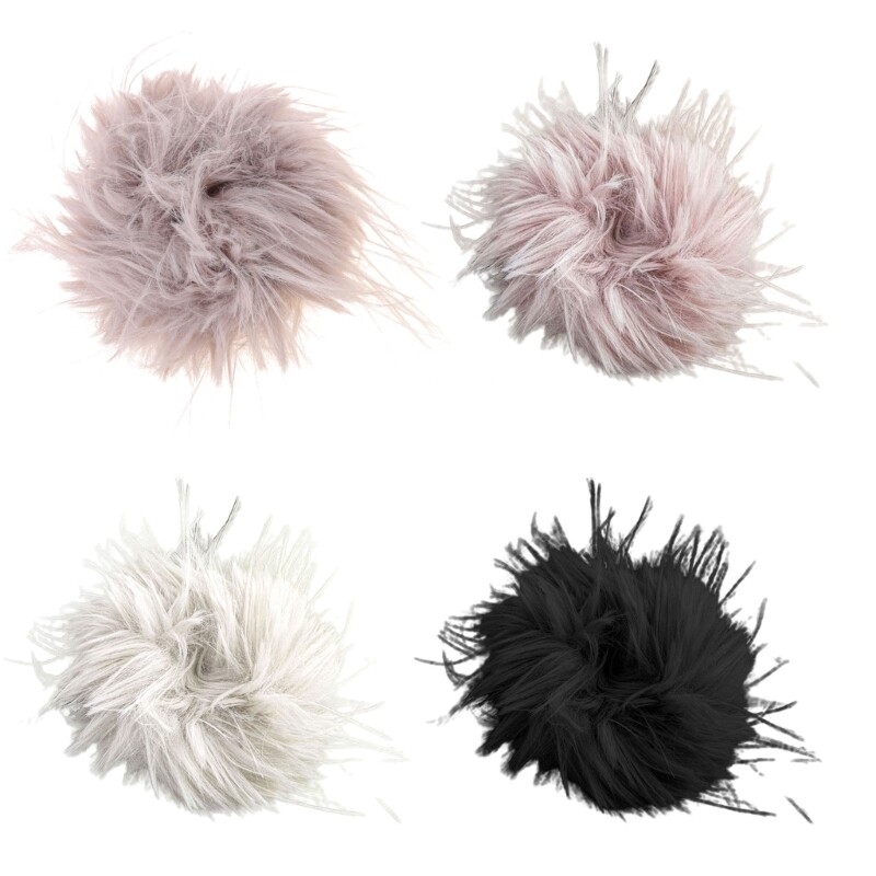 Fashionable Furry Hair Scrunchie - Elegant Hair Accessory for Women