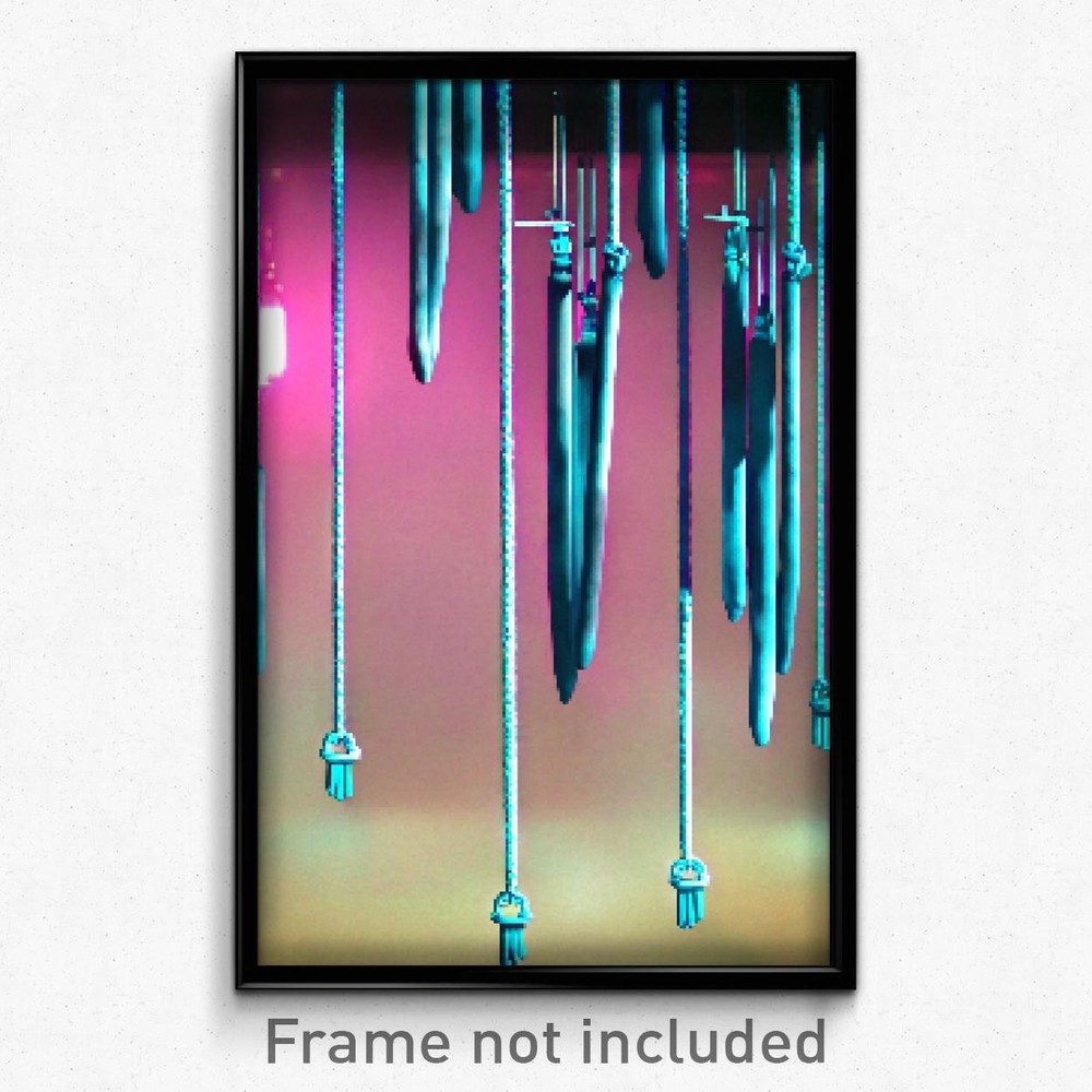 8-Bit Psychedelic Pixel Art Poster - Cultured Gallows Trippy Gamer Print