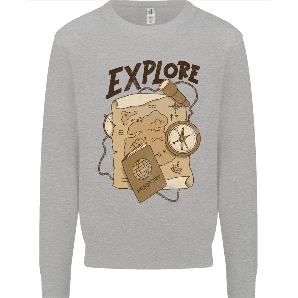 Explore Travel Orienteering Mountaineering Mens Sweatshirt Jumper
