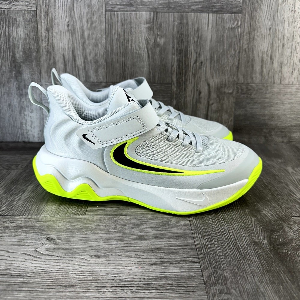 Nike Giannis Immortality 4 Youth size 3Y Grey Volt Slip On Shoes IH7665-002