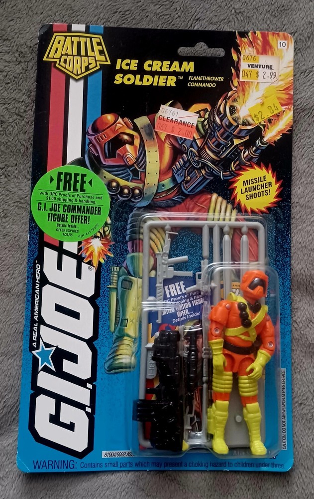 GI JOE ARAH ICE CREAM SOLDIER BATTLE CORPS MOC SEALED BRAND NEW RARE (1994) 🔥