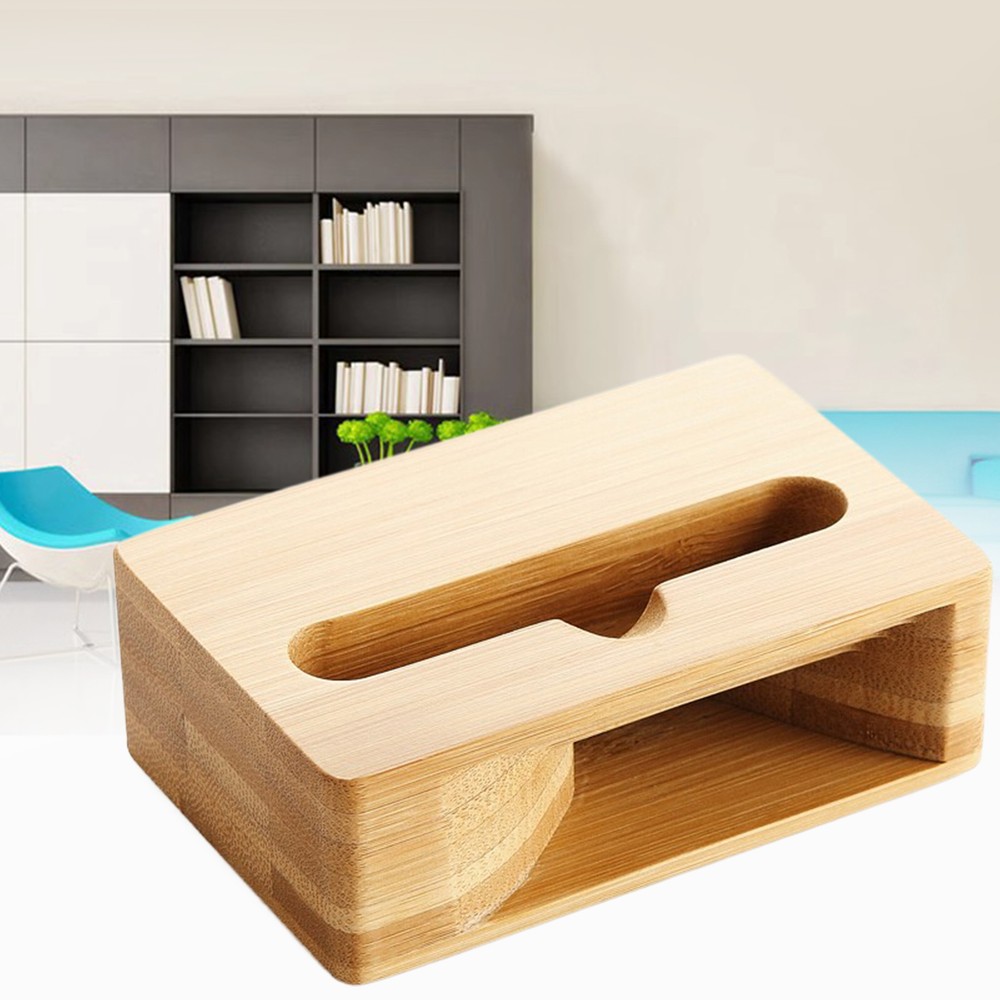 Phone Holder Stand Wooden Sound Amplifier Work Desktop Speaker