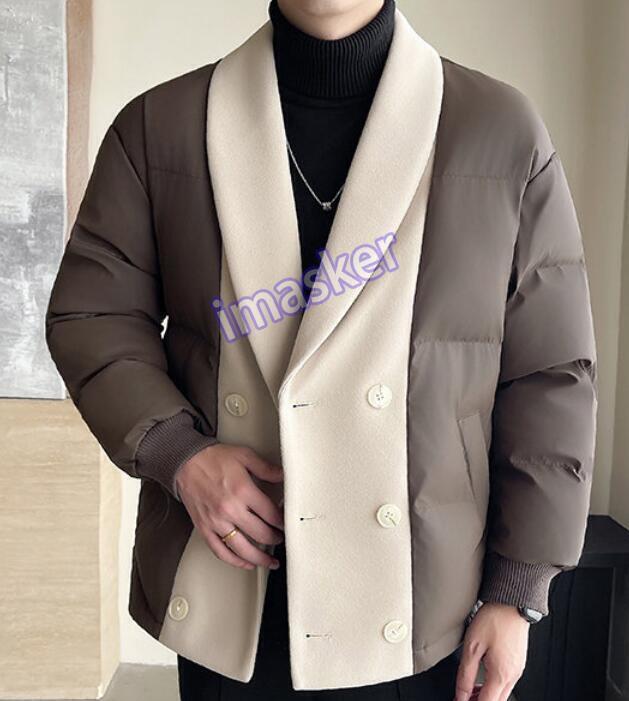 Men's Autumn Lapel Jacket Loose Padded Cotton Coats Youth Winter Warm Jacket