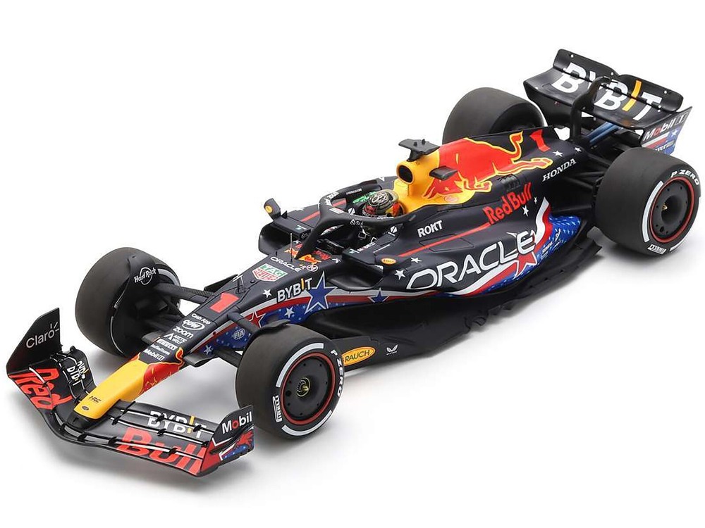 RED BULL RB19 #1 VERSTAPPEN WINNER F1 USA GP 2023 1/18 MODEL BY SPARK 18S955