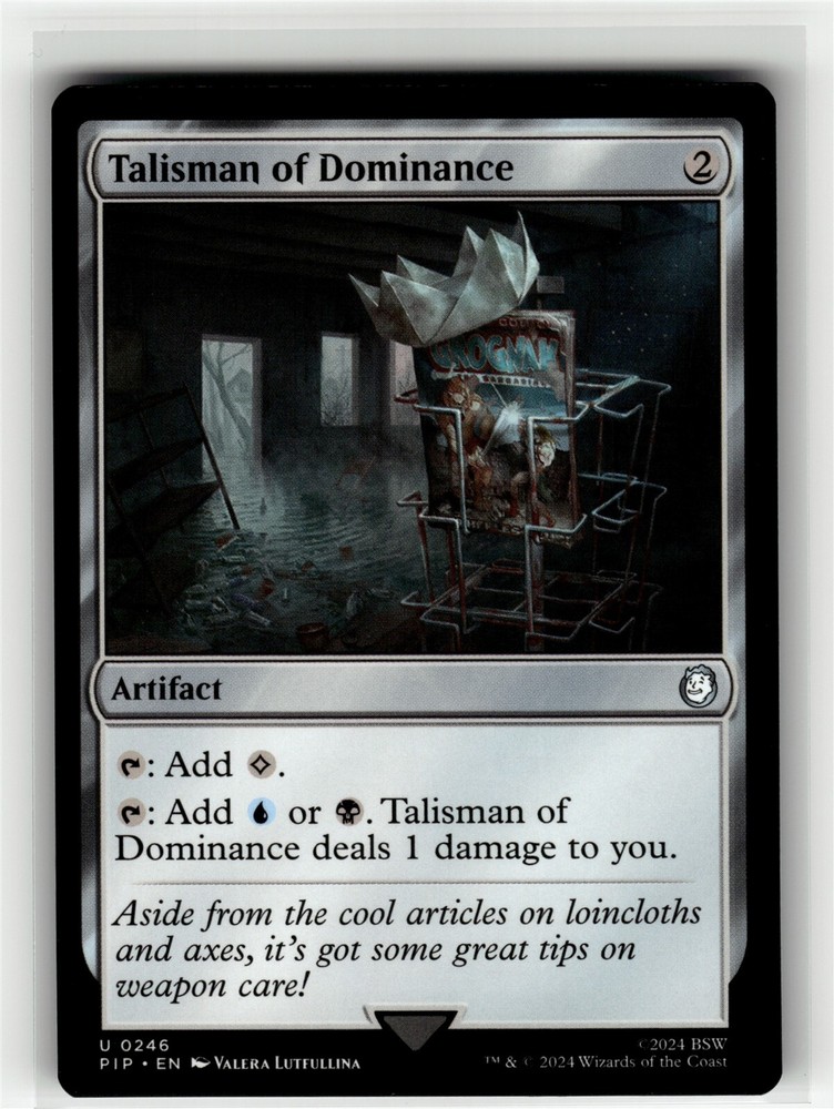 TALISMAN OF DOMINANCE Fallout Commander #246 PIP(NM+)(MTG)
