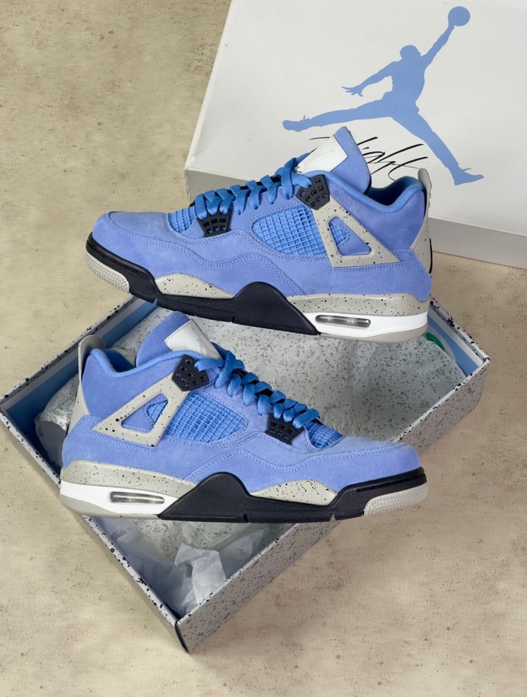 Jordan 4 University Blue Mens Basketball Sneakers