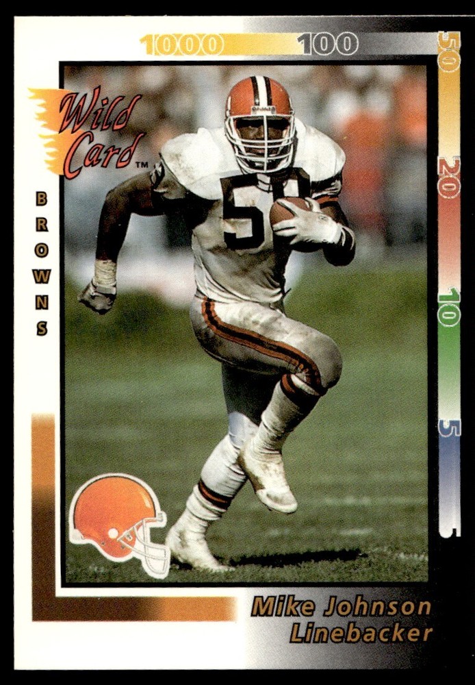 1992 Mike Johnson Cleveland Browns Wild Card #174 Football Card