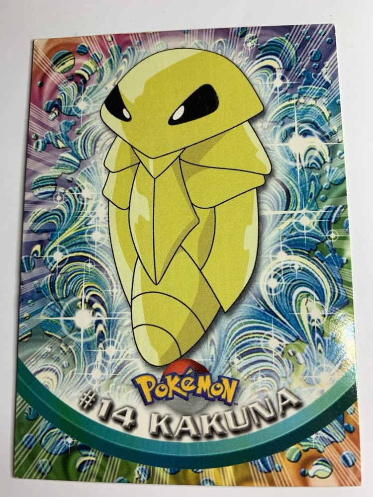 1999 Topps Pokemon TV Animation Red Logo #14 Kakuna FREE COMBINED SHIP