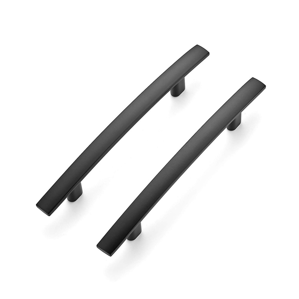 20 Pack | 6'' Curved Cabinet Pulls Matte Black Kitchen Drawer Pulls Arch Cabi...