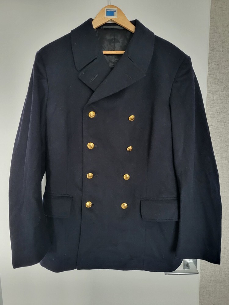 VTG Swedish Navy Wool Pea Coat ,  New !!! Size L-XL