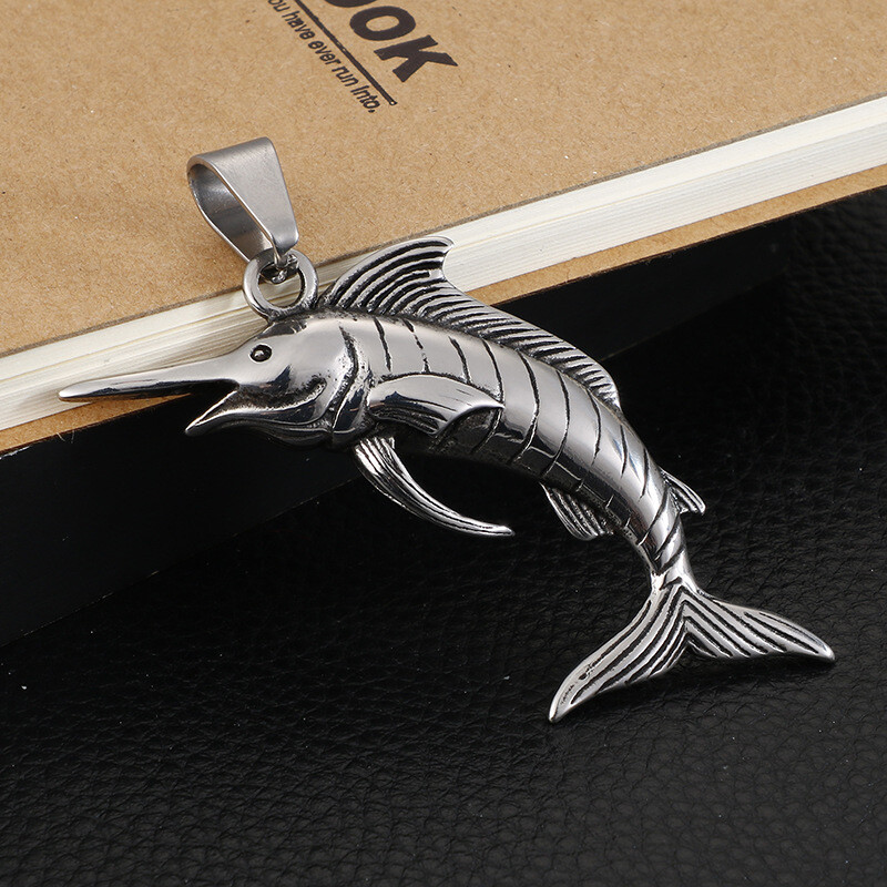 New tuna stainless steel pendant Creative titanium steel necklace pendant