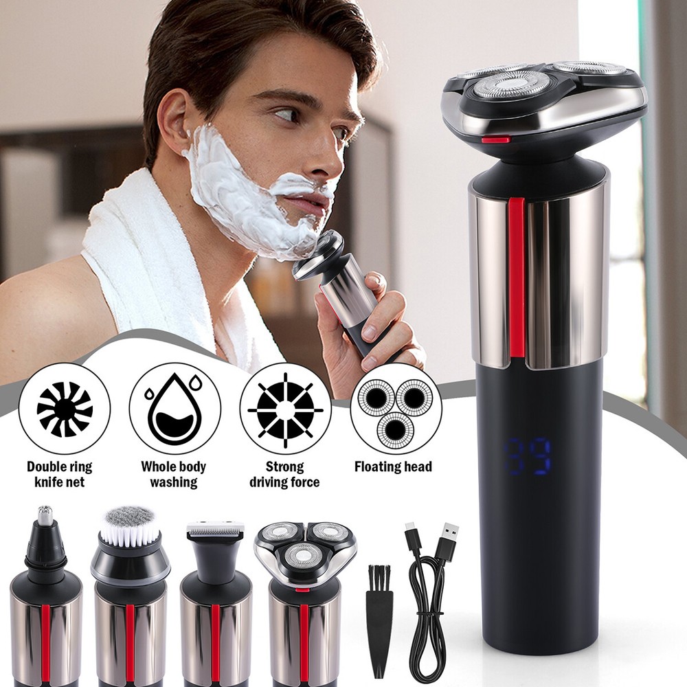 Maquina De Afeitar Electrica Para Hombre Afeitadora Rasuradora Barba Trimmer USB