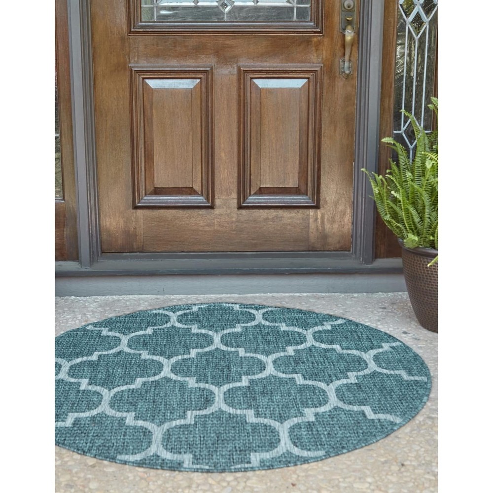 Outdoor Khence Collection Area Rug Durable Weather-Resistant Design