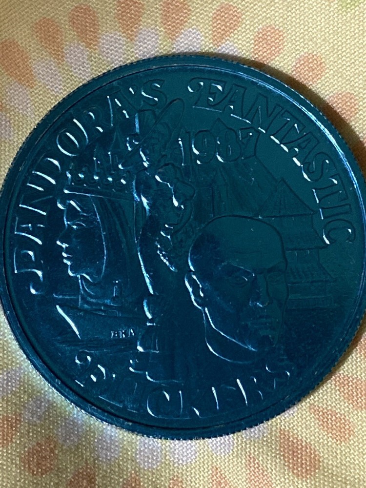 Vintage 1987 Pandora Mardi Gras Coin Token Medallion 1.5 Inch