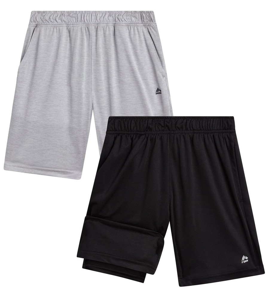 Boys Athletic Shorts - 2 Pack Basketball Shorts with Compression Liner & Pock...