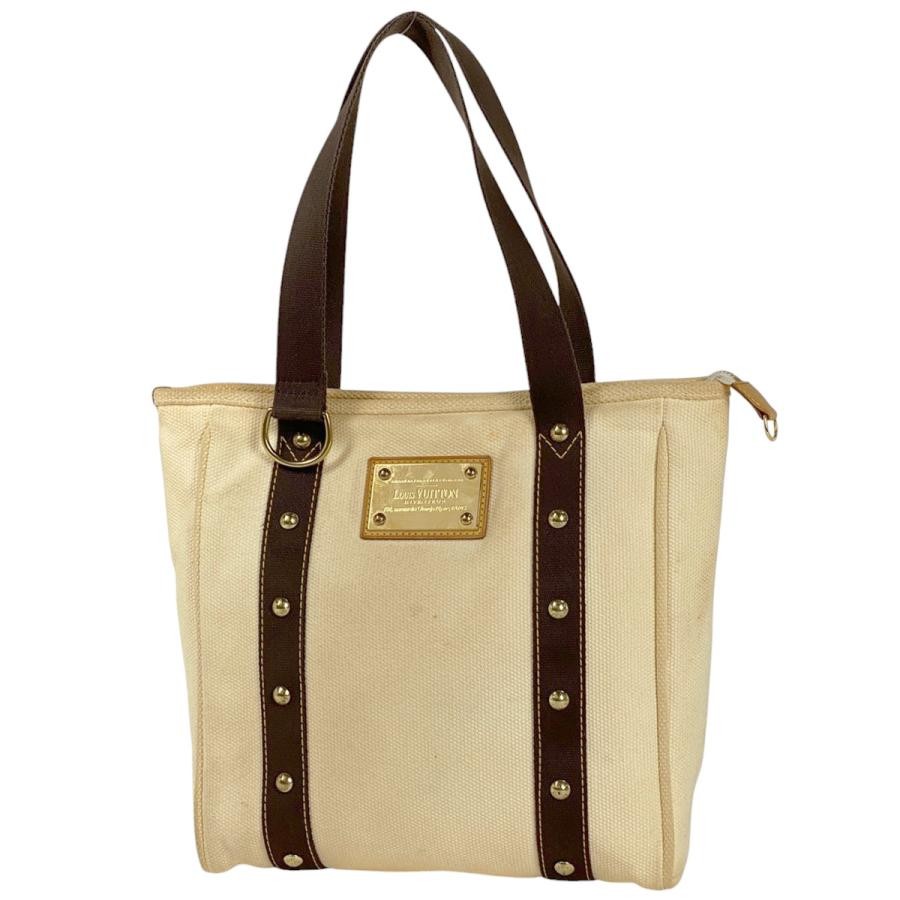 Louis Vuitton Cabas MM Tote Bag Antigua Ecru M40036 Used