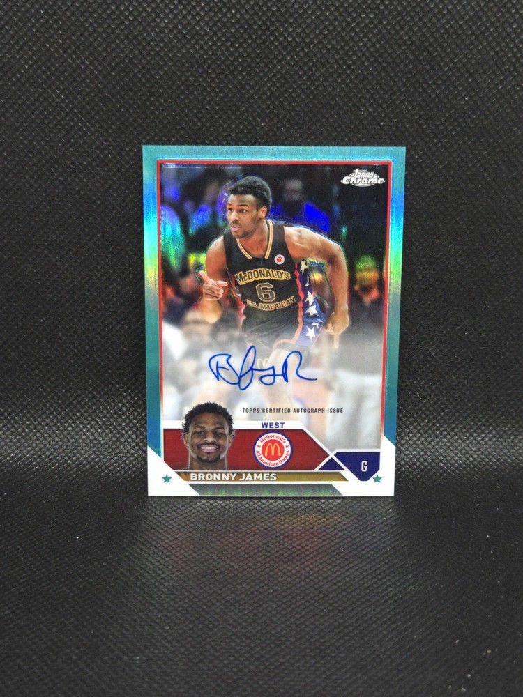 2023 Topps Chrome McDonald's All American Bronny James Aqua Refractor Auto /99