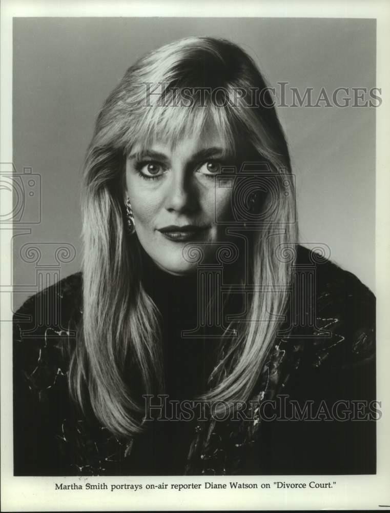 Press Photo Martha Smith as on-air reporter Diane Watson on 