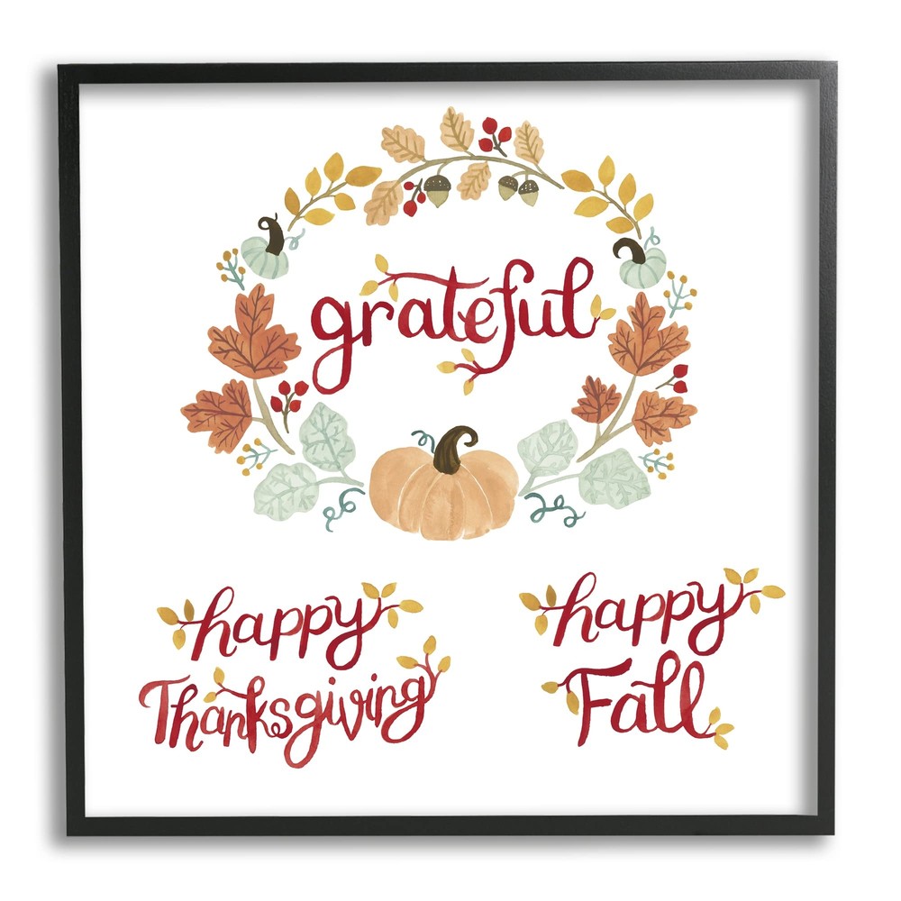 Grateful Thanksgiving Botanical Pumpkin Wreath by Heather Peterson-image