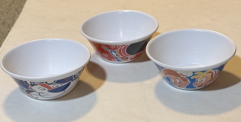 Kellogg Juego de 3 Cuencos de Cereal Snap Crackle Pop-toucan Sam-Tony El Tigre!!!