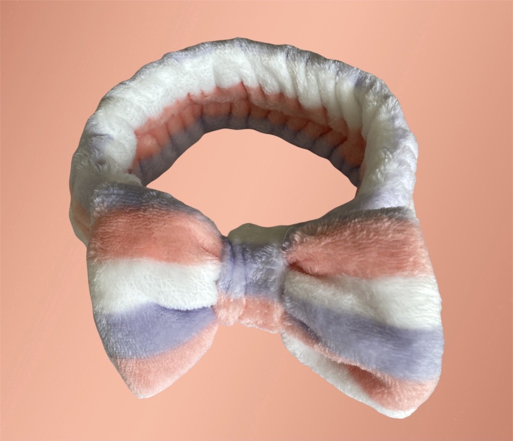 Spa Headband for Women and Girls Multicolor Striped Skincare Turban