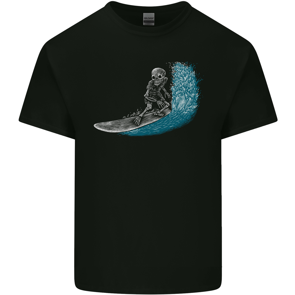 Surfing Skeleton Surf Skull Mens Cotton T-Shirt Tee Top