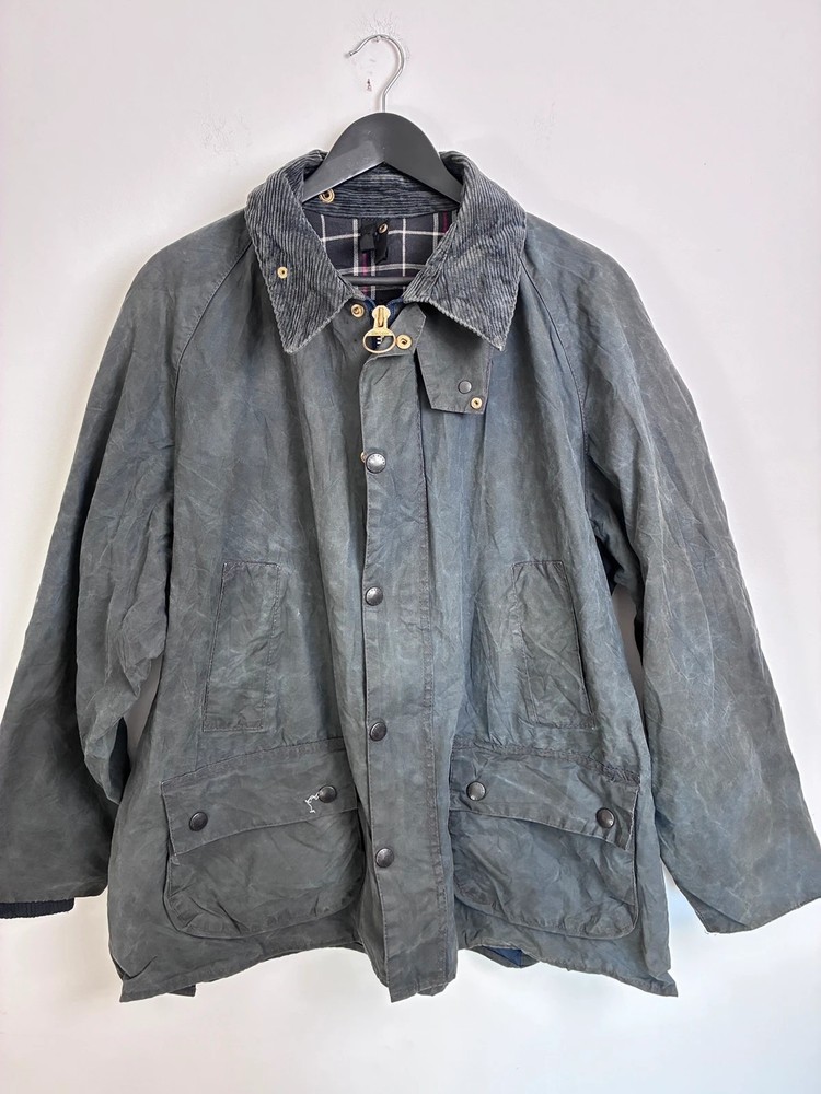Barbour Bedale Wax Jacket Mens C48 XL Green Classic Riding Coat A105