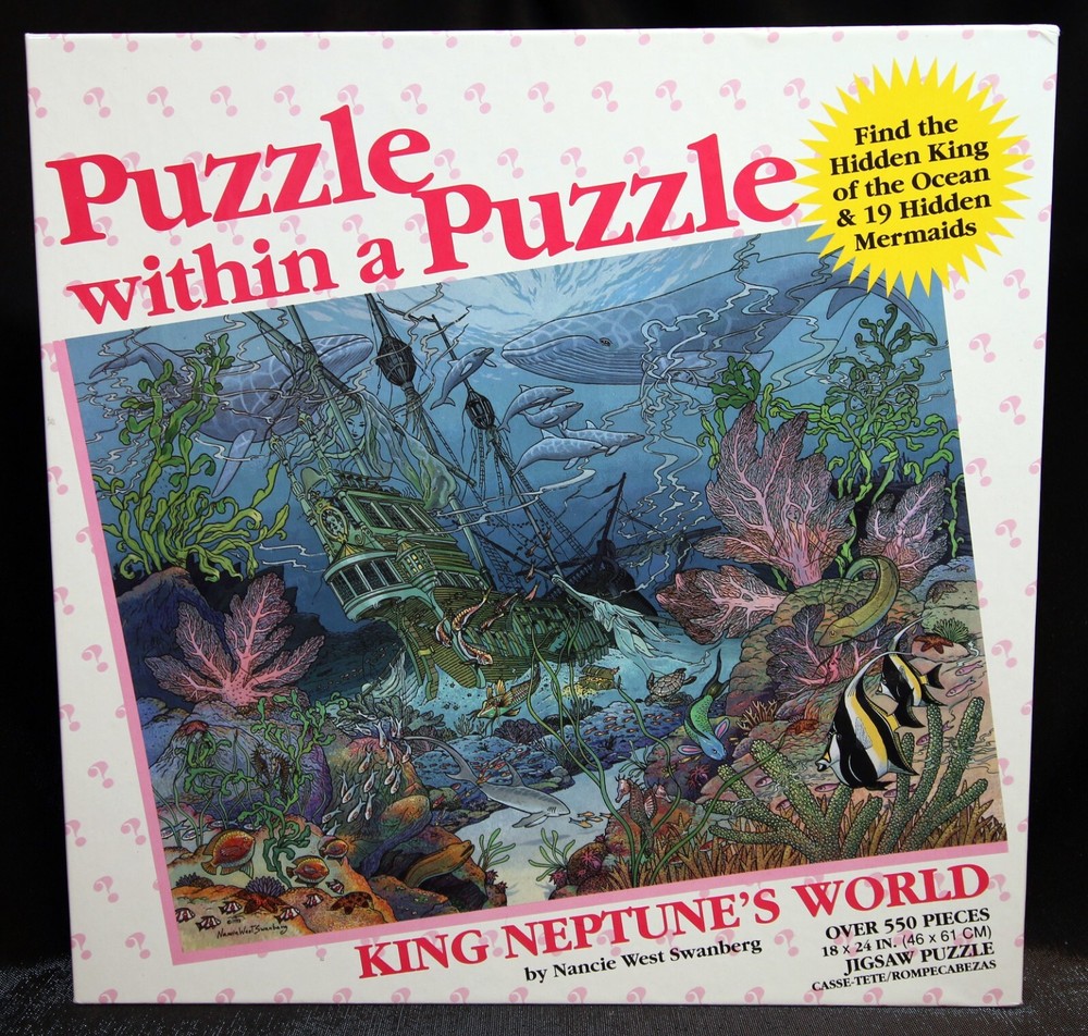 1994 Vintage Great American Puzzle Factory King Neptune's World Jigsaw 18