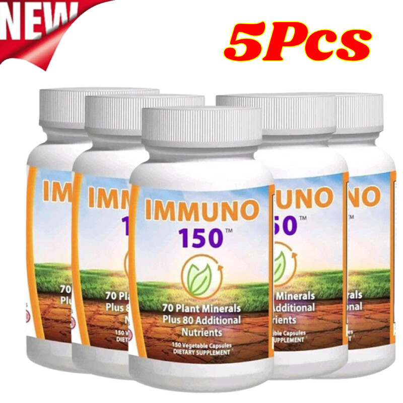 5X Organic Wellness Immuno Capsules with Plants, Minerals & Nutrients - 150 Count