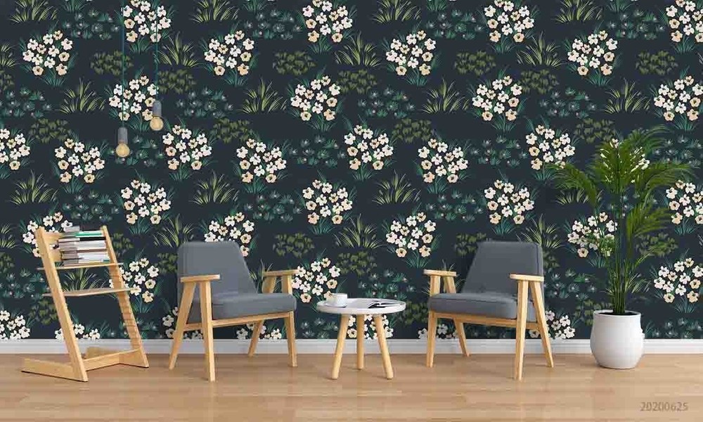 3D Flowers Plantation Pattern Wall Murals Wallpaper Murals Wall Sticker 10