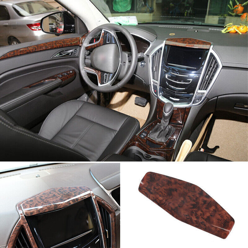 Console Navigation Upper Panel Cover Trim For Cadillac SRX 2010-2016 Wood Grain
