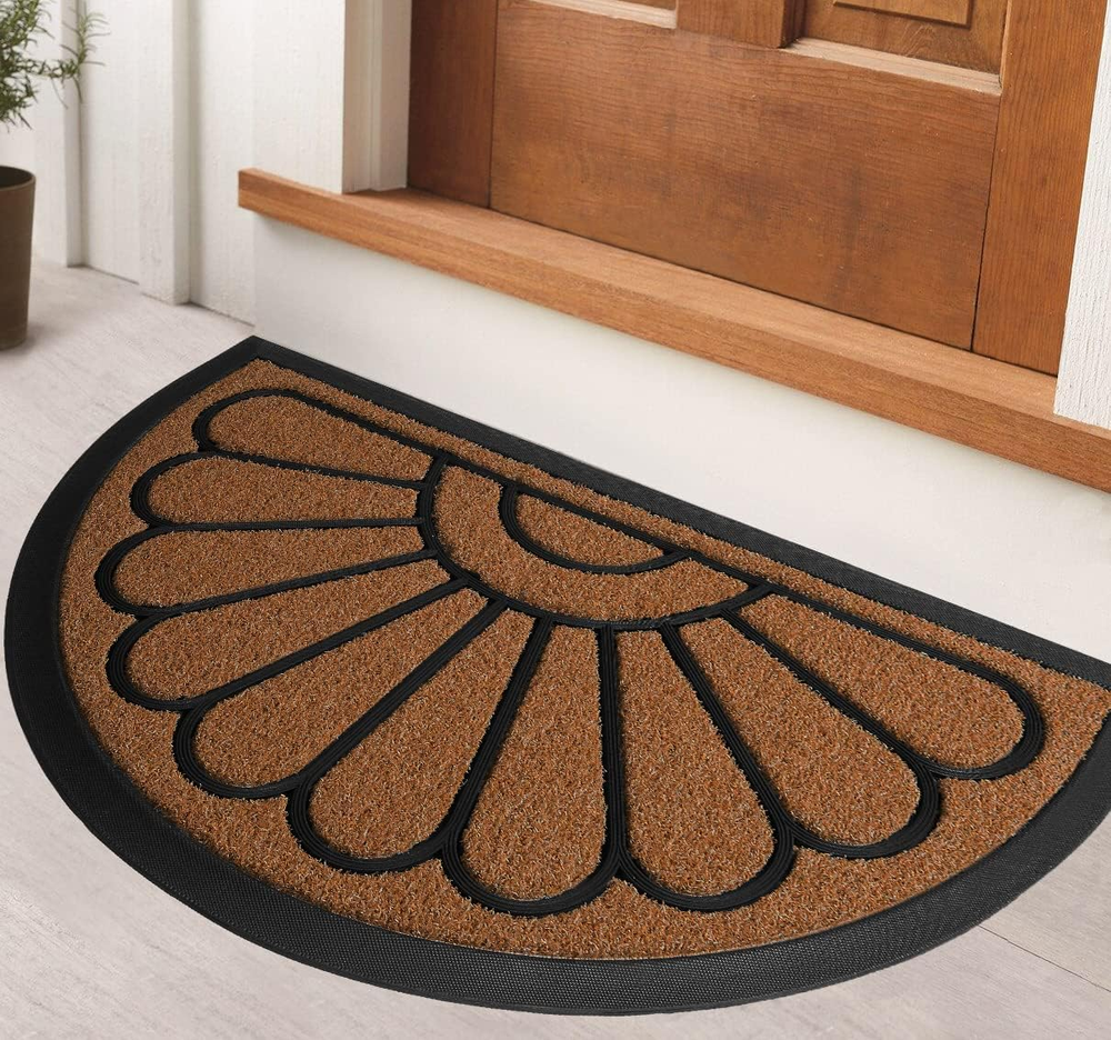Low Pile Front Door Mat for Outdoor Entrances Traps Mud and Dirt Effectively