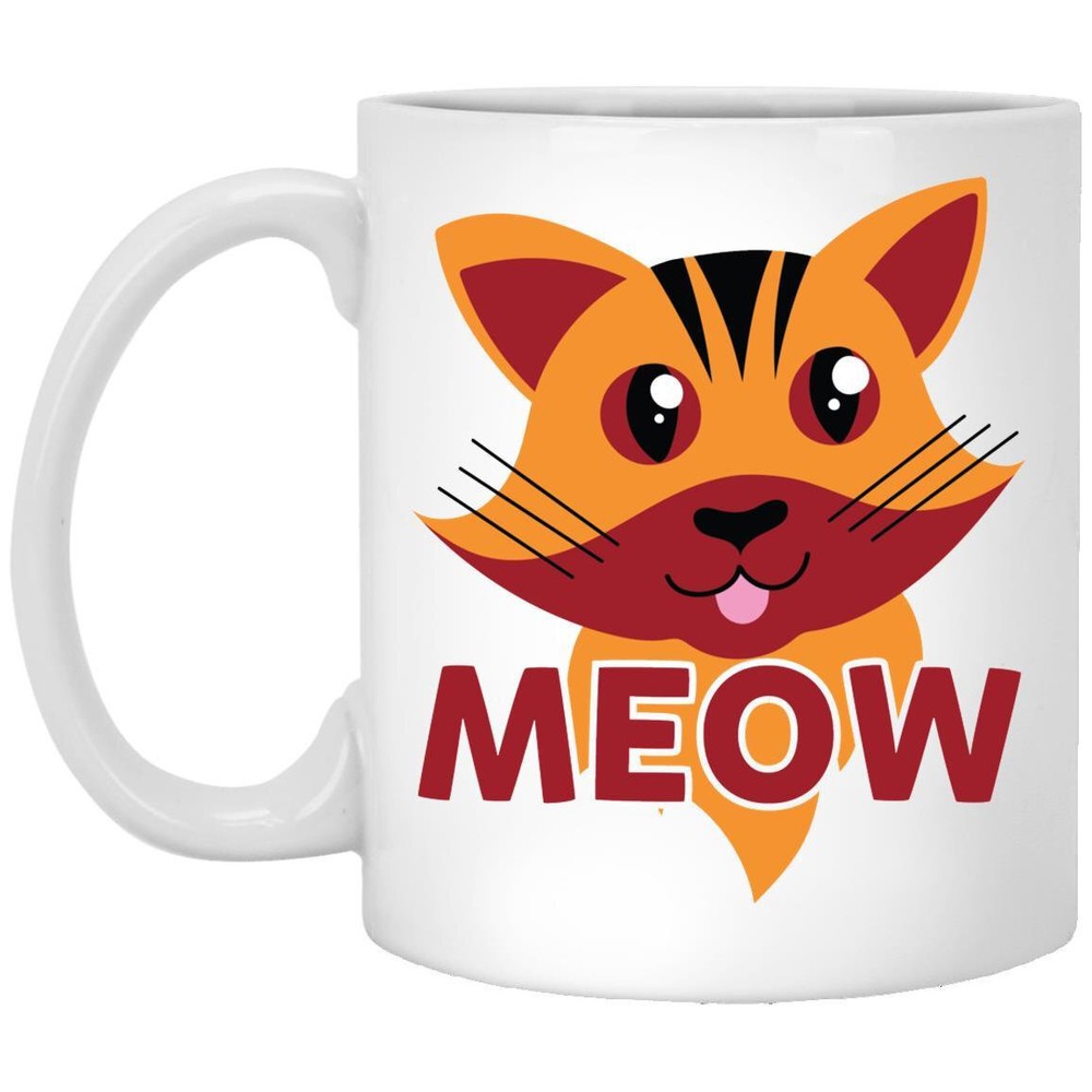Cat Lover Coffee Mug Meow  Coffee Mugs Gift For Cat Owners Coffee Cup For Cat