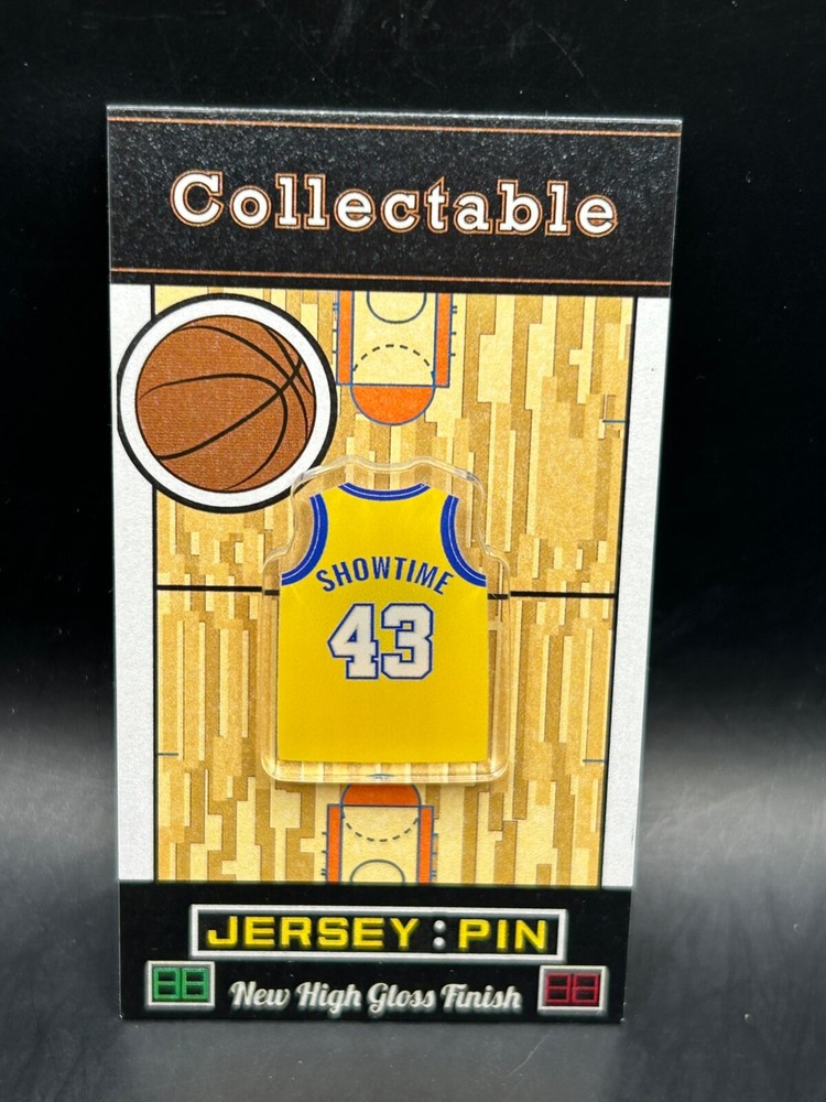 Los Angeles Lakers Mychal Thompson jersey lapel pin-Classic Retro Collectable