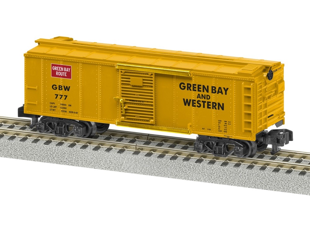 LIONEL AMERICAN FLYER GREEN BAY & WESTERN BOXCAR #777 S GAUGE prr 2019082 NEW
