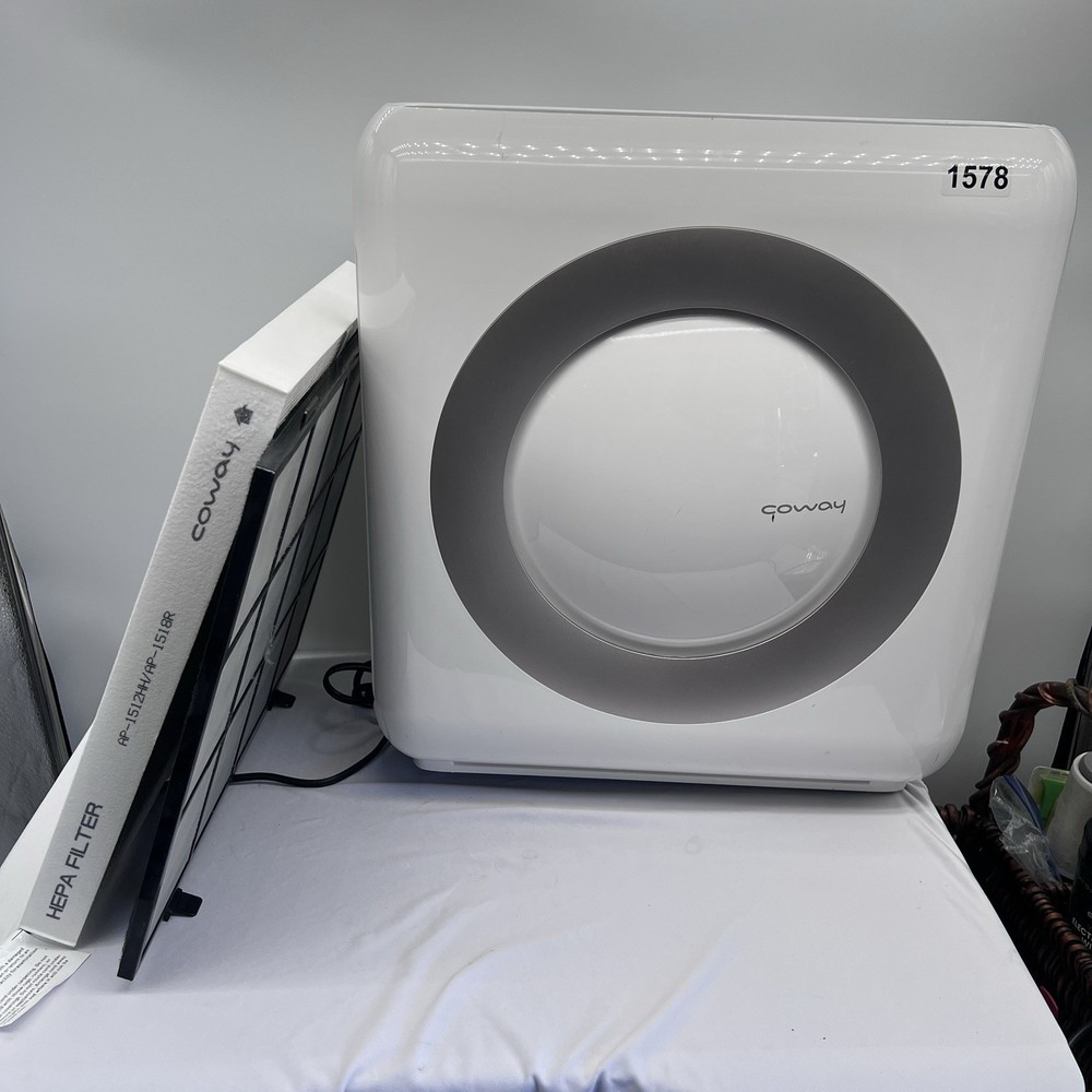 Coway Airmega AP-1512HH(W) True HEPA Purifier with Air Quality Monitoring, Auto