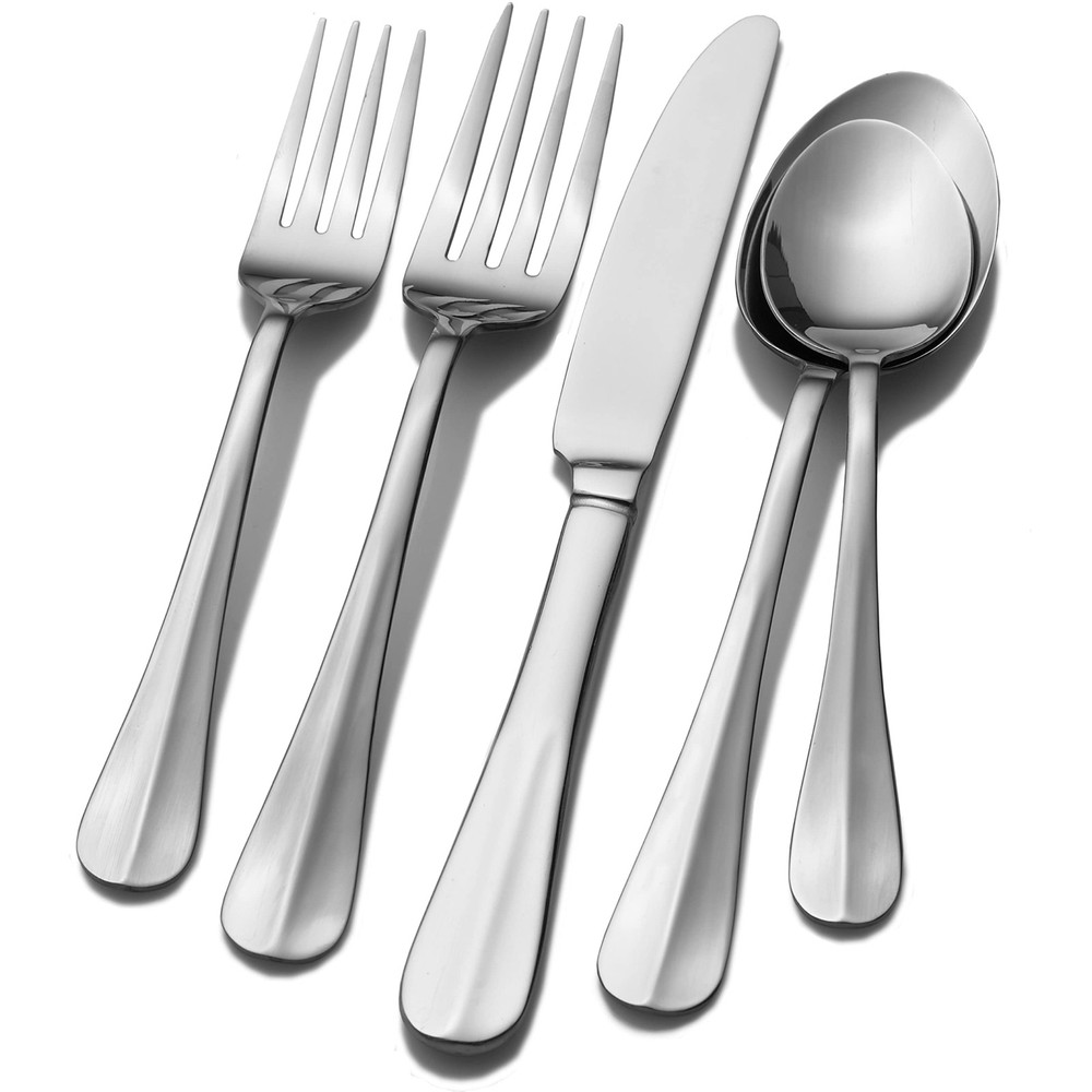 Everyday Simplicity 53-Piece Stainless Steel Flatware Set for 8 Place Settings