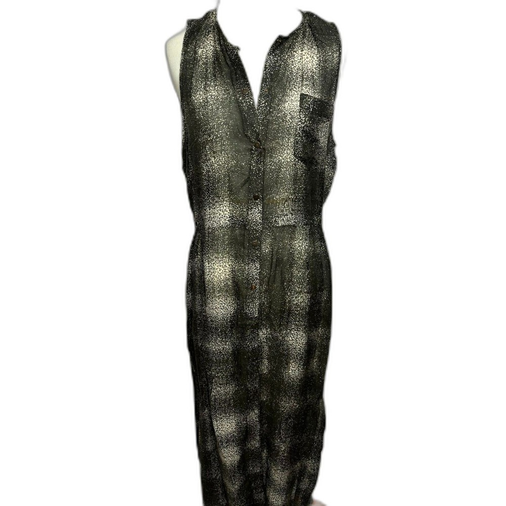 Won Hundred small size 4 cotton silk duster overshirt dress quiet luxury