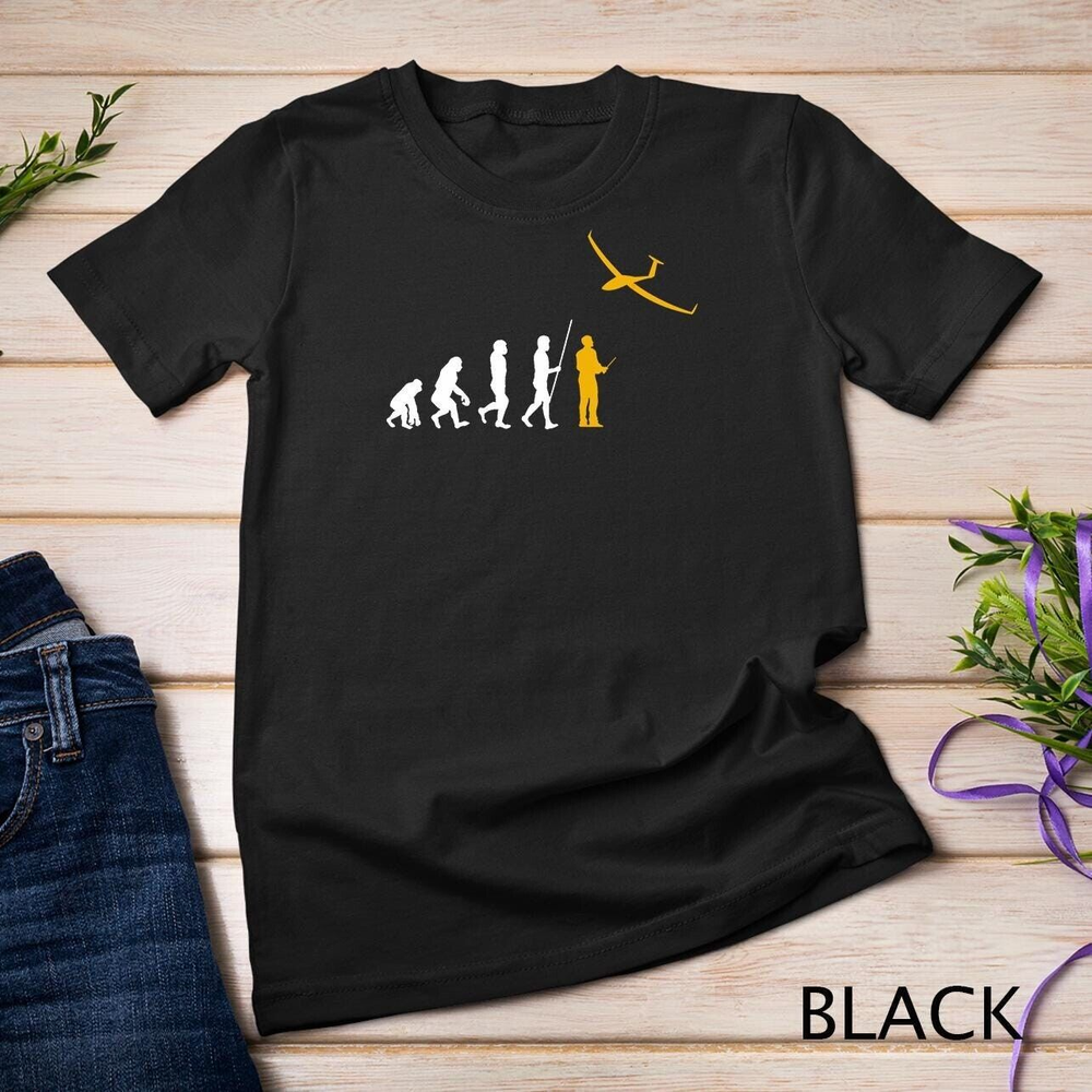 Unisex Evolution RC Model Building Sailplane Airplane Glider Pilot T Shirt Sweat
