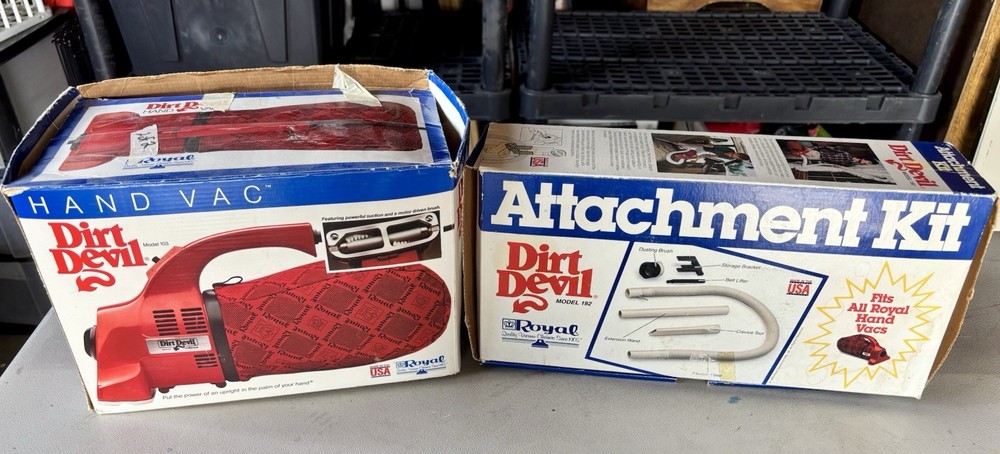 Dirt Devil Handheld 103 Vacuum w Attachments-Original Box-Tested And Works